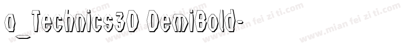 a_Technics3D DemiBold字体转换